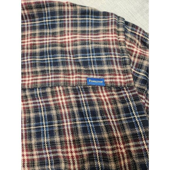 Pendleton Kingston shirt Fitted Flannel men plaid button up pockets cotton multi - Picture 3 of 9